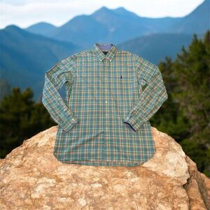 Ralph Lauren Men's Plaid Button-Up Shirt Multicolor Long Sleeve Size L